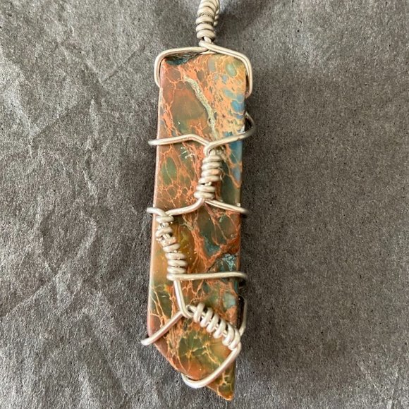 ๐ 3 for $45 Imperial Jasper Wire Wrapped Pendant - Picture 2 of 4